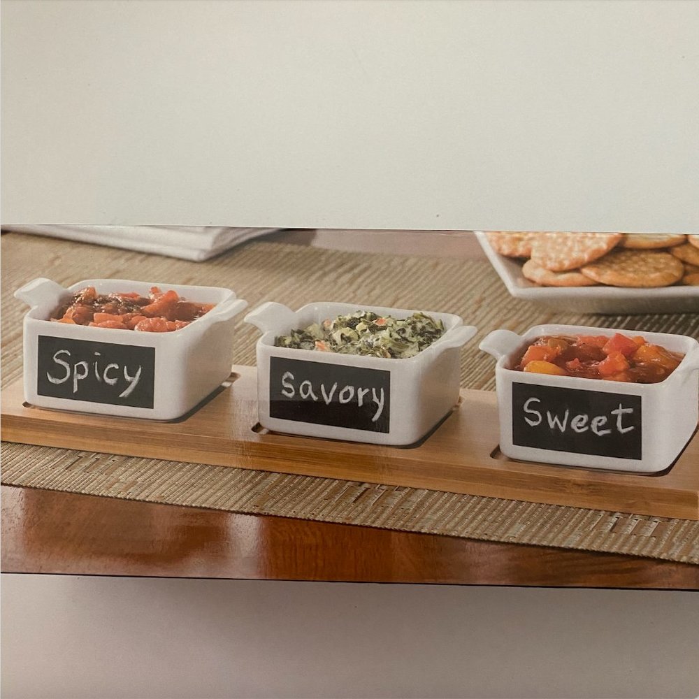 NEW Chalkboard Three Serving Bowl Set